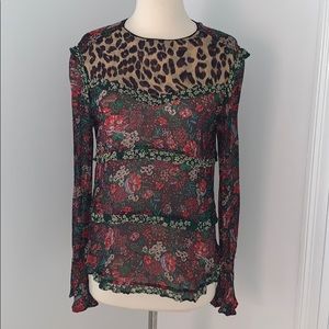 Scotch & Soda leopard floral top